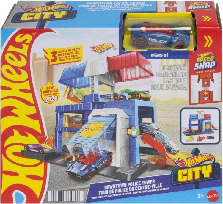 Hot Wheels City Komisariat policji Zestaw, Mattel