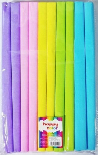 Bibuła marszczona 25x200cm pastel 10 rolek, GDD