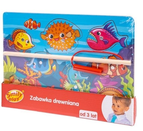 Układanka drewniana Łowienie magnes, Smily Play