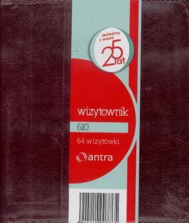Wizytownik 64 dwuklatkowy 610 brąz ANTRA, Antra