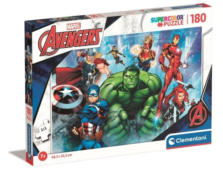 Puzzle 180 Super Kolor The Avengers, Clementoni