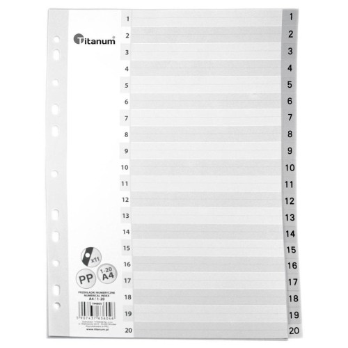 Przekładki A4 1-20, Titanum