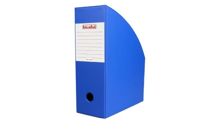 Pojemnik na dokumenty niebieski 10cm, Biurfol