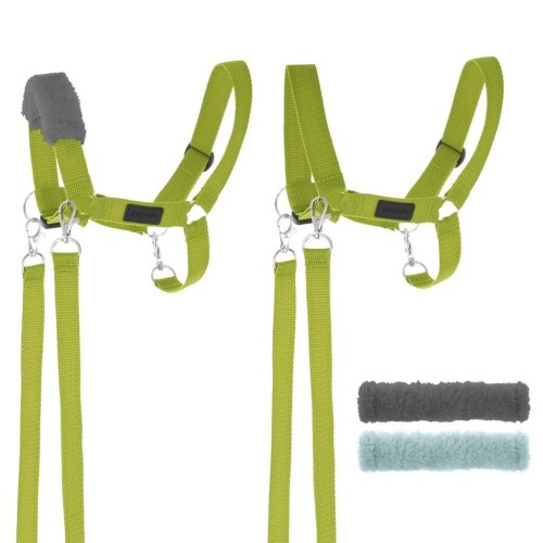 Kantar dla Hobby Horse wodze + futerka zielony