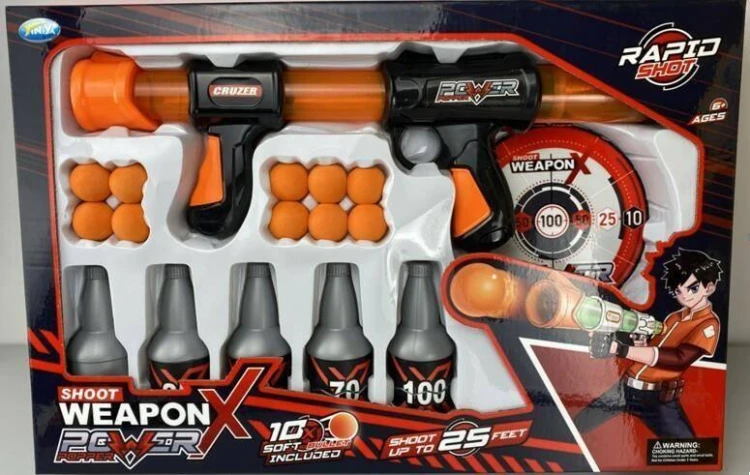 Zestaw pistoletów do pianki z akcesoriami, Maksik