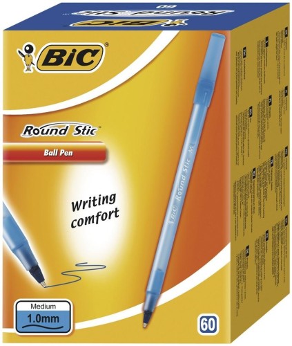 Długopis Round Stic niebieski (60szt) BIC, BIC