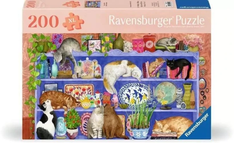Puzzle XL 200 Koty na półce, Ravensburger