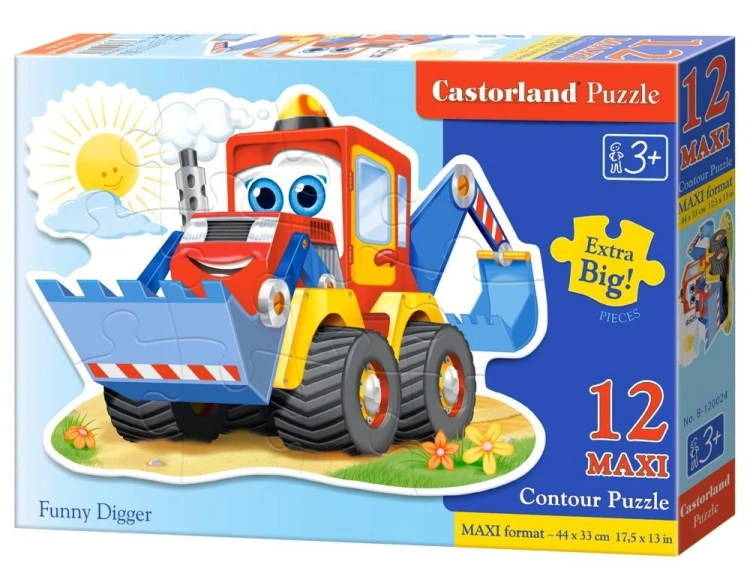 Puzzle 12 maxi - Wesoła Koparka CASTOR, Castorland