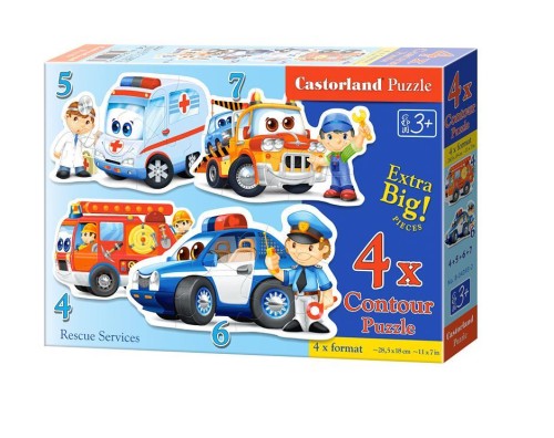 Puzzle x 4 - Służba ratownicza CASTOR, Castorland