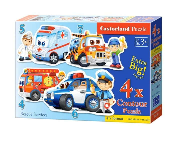 Puzzle x 4 - Służba ratownicza CASTOR, Castorland