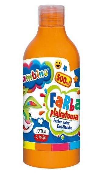 Farba plakatowa pomarańczowa 500ml BAMBINO