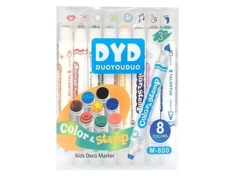 Flamastry stępelki 8 kolorów, ADAR