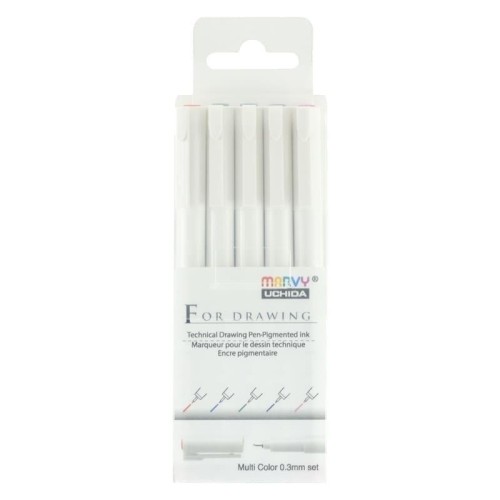 Cienkopisy graficzne 0,3mm 5 kolorów, Marvy
