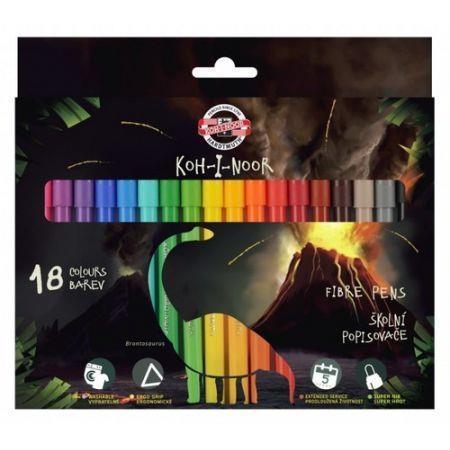 Flamastry Dino 18 kolorów, Koh-I-Noor