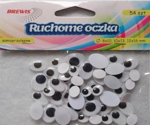 Ruchome oczka owalne 54szt, Brewis