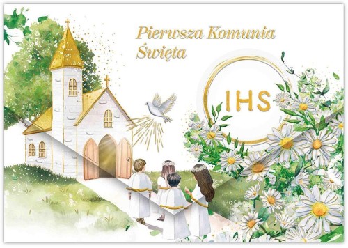 Karnet A5 koperta Komunia Majowe