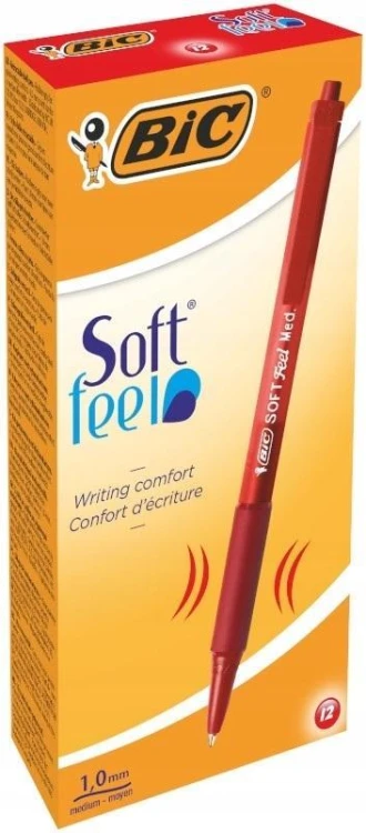Długopis Soft Feel czerwony (12szt) BIC, BIC