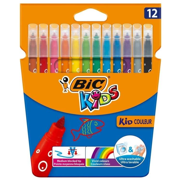 Flamastry Kids Couleur 12 kolorów BIC, BIC