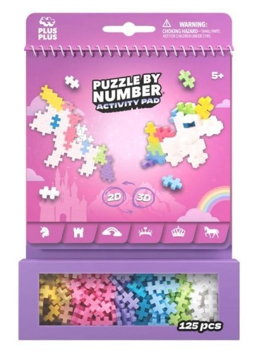 Puzzle By Number Activity Pad Bajkowy 125el