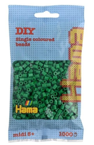 Koraliki Midi w woreczku 1000el zielone, Hama