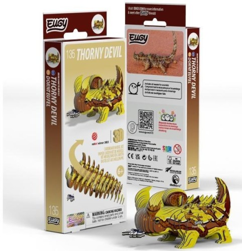 Diabeł kolczasty Eugy. Eko Ukladanka 3D, Eugy