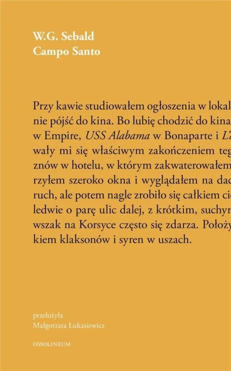 Campo Santo, W.G. Sebald
