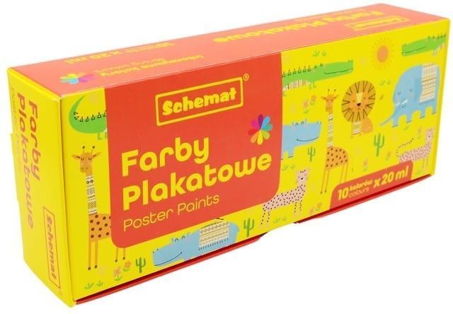 Farby plakatowe 20ml 10 kolorów, Schemat