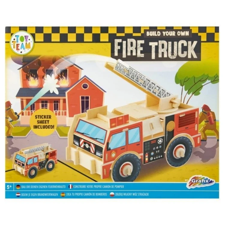 Drewniana konstrukcja pojazdu 3D Straż, Grafix