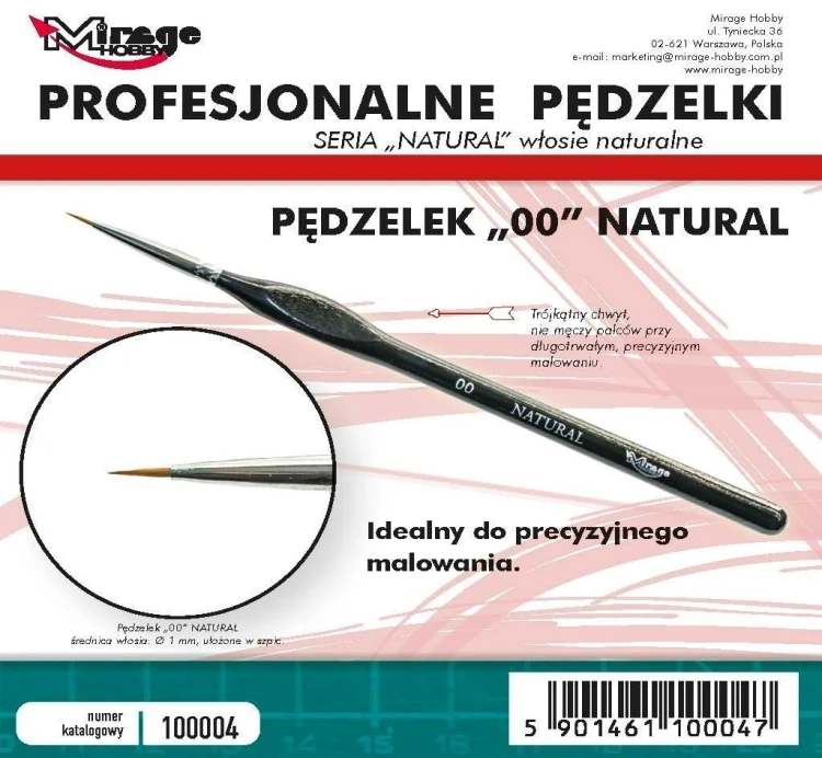 Pędzelek natural 0, Mirage Hobby