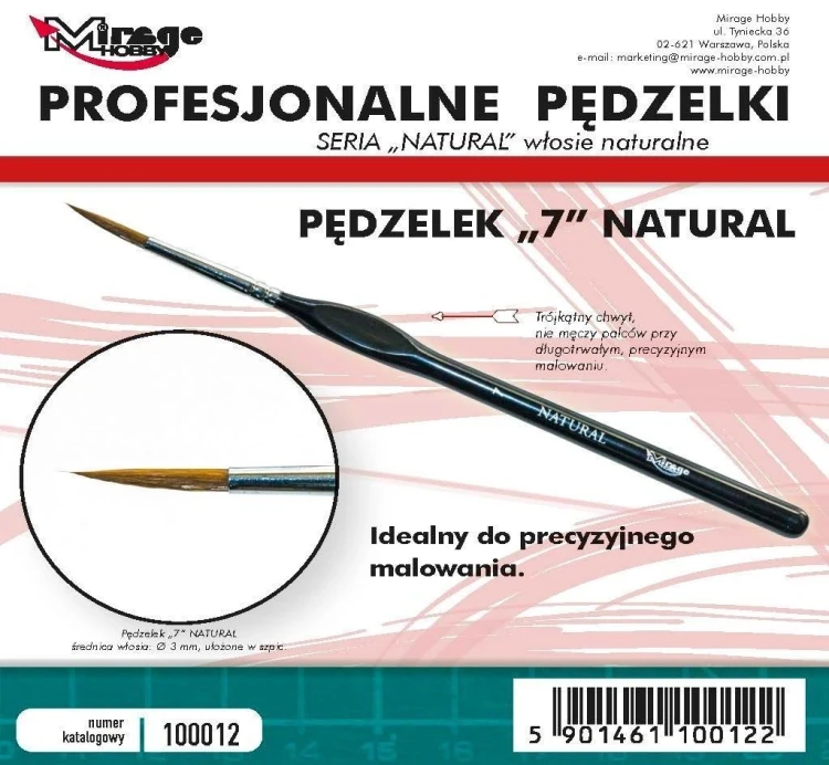Pędzelek natural 7, Mirage Hobby