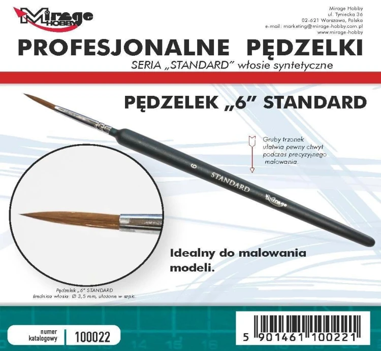 Pędzelek standard 6, Mirage Hobby