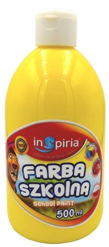 Farba szkolna żółta 500ml, InSpiria