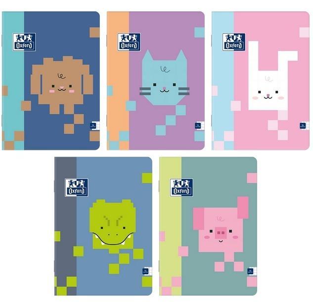 Zeszyt A5/16K kratka Zoo Blocks (10szt) OXFORD