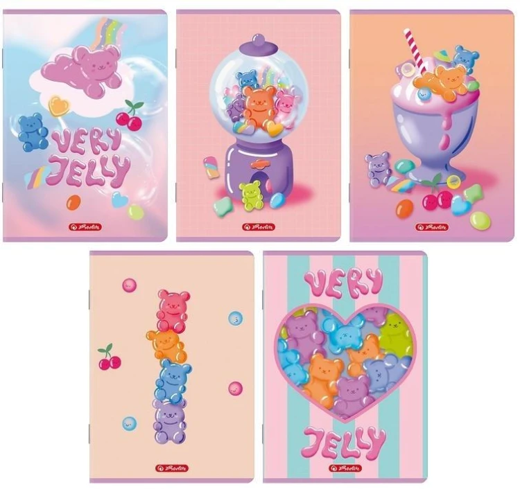Zeszyt A5/32K linia podwójna Jelly (10szt) HERLITZ