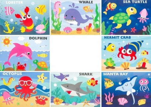 Mozaika piankowa morska 8szt, Fandy