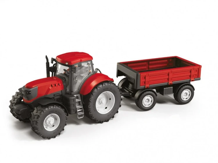 Traktor Adriatic z przyczepą czerwony, Bączek