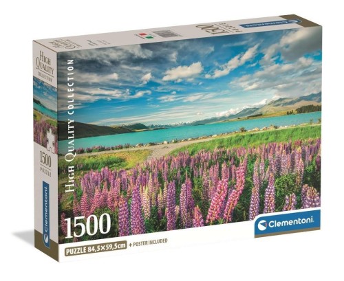 Puzzle 1500 Lupins At Lake Tekapo, Clementoni
