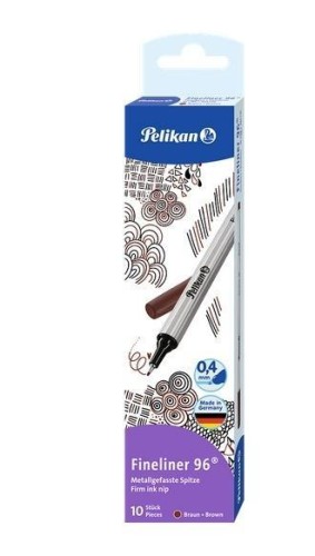 Cienkopis Fineliner 96 0,4mm brązowy (10szt)