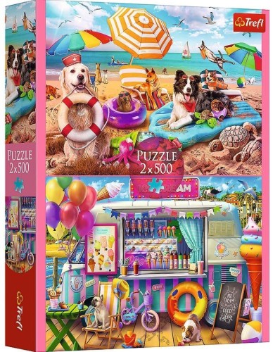 Puzzle 2x500 Wakacyjny czas TREFL, Trefl