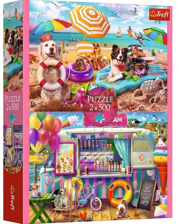 Puzzle 2x500 Wakacyjny czas TREFL, Trefl