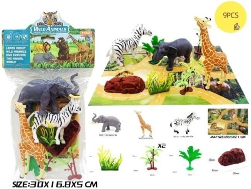 Zestaw dzikich zwierząt z matą, Merkpol