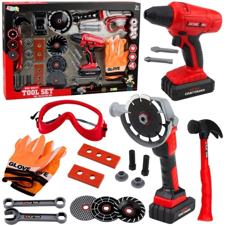 Zestaw narzędzi duży 28el., Leantoys