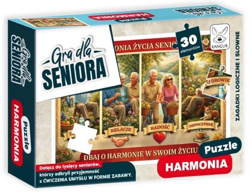 Gra dla Seniora. Puzzle Harmonia, Kangur