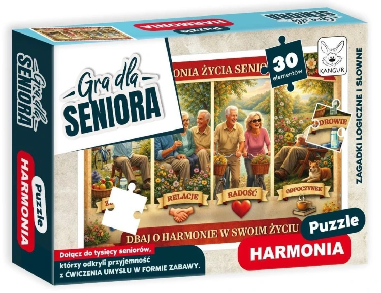 Gra dla Seniora. Puzzle Harmonia, Kangur