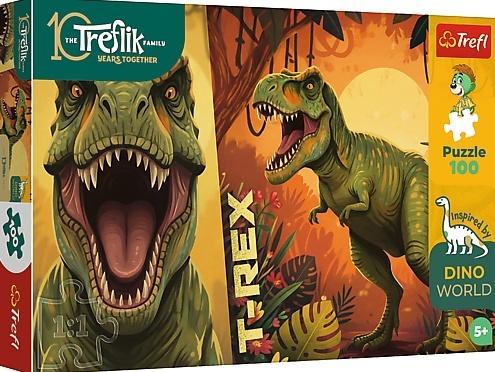 Puzzle 100 Inspired By Dino World - T-Rex, Trefl