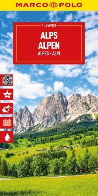 Mapa drogowa Alpy 1:650 000, praca zbiorowa