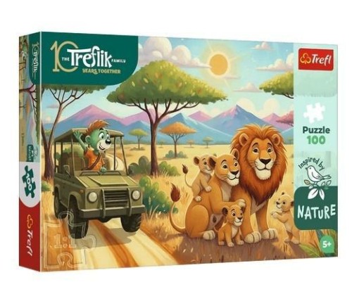 Puzzle 100 Rodzina Treflików - Lwy TREFL, Trefl