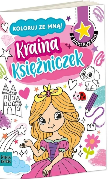 Kolorowanka a4 koloruj ze mną - kraina księżniczek