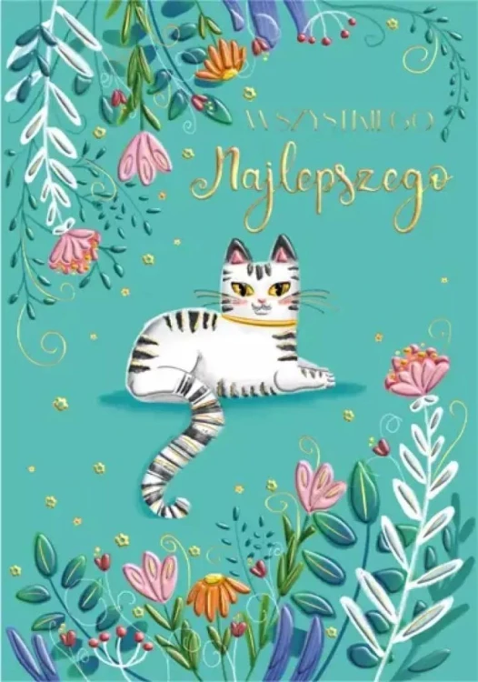 Karnet A5 Biały kot