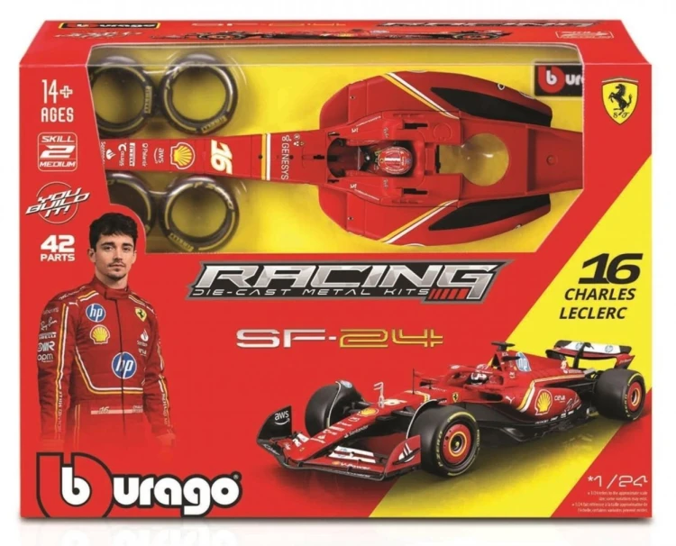 Ferrari Formula Model Kit With Helmet, BBurago